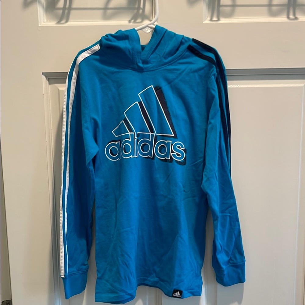 Adidas boys hooded long sleeve shirt size 7